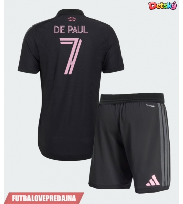 Lacne Dětský Futbalové dres Inter Miami Rodrigo De Paul #7 2026-27 Krátky Rukáv - Preč (+ trenírky)